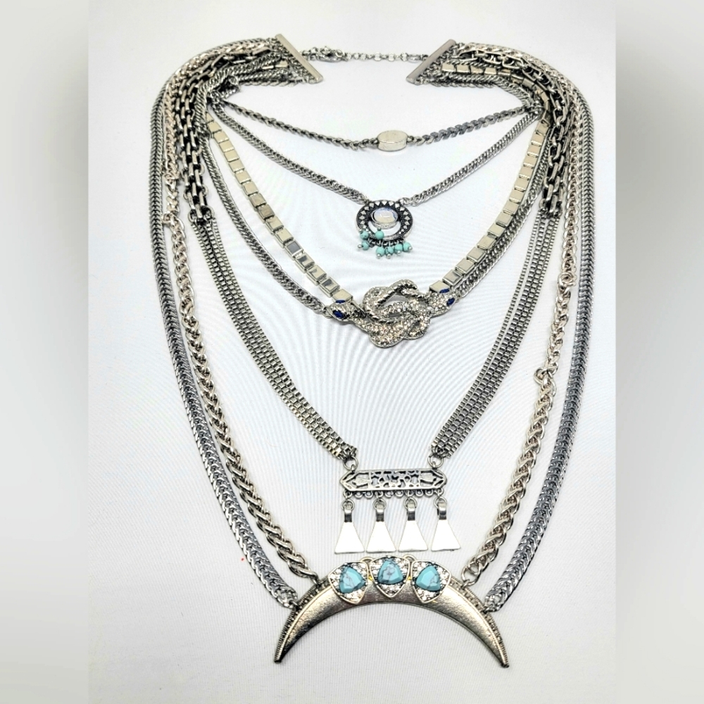 Free People Multilayer Statement Necklace.